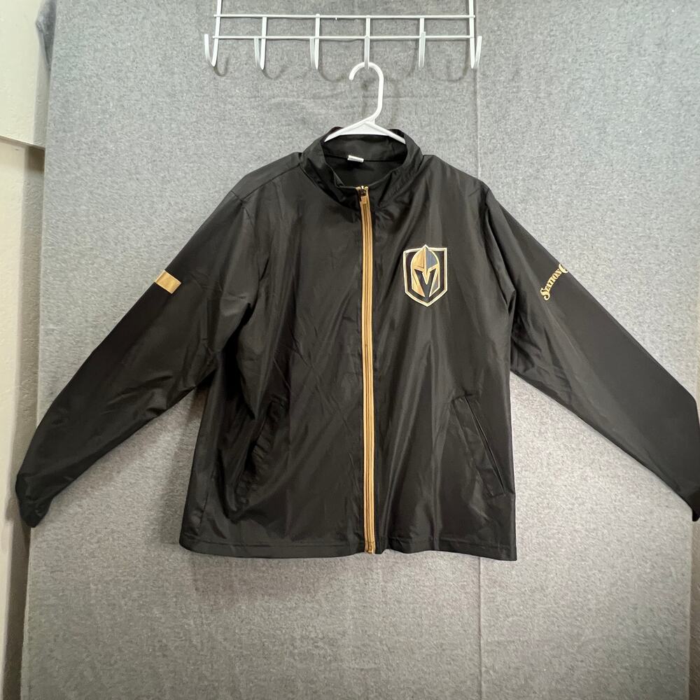 Vegas Golden Knights Jacket Adult Small Black Full Zip Shirt Mens